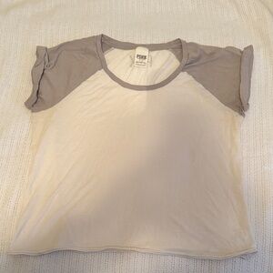 Pink Cropped Cuffed Sleeve Shirt